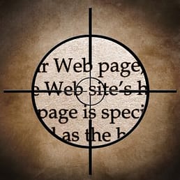 Web site target page one of search engines